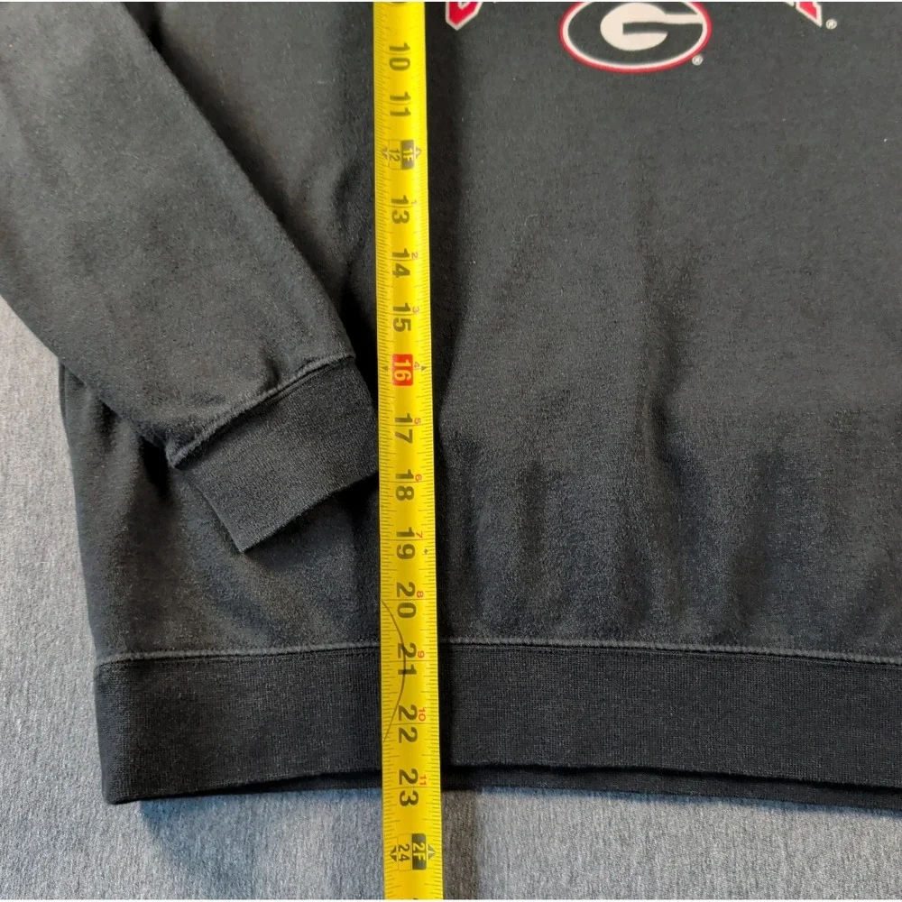 Nike Georgia Bulldogs Club Fleece Crewneck Sweatshirt Womens M Black Red Swoosh
